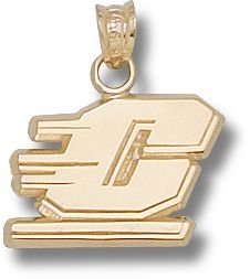 Central Michigan Chippewas Motion C 7/16 Pendant - 14KT Gold Jewelry