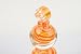 Murano Hand Blown Glass Orange Swirls Perfume Bottle NP-1219
