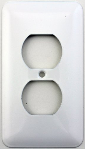 Mulberry Princess Style White One Gang Duplex Outlet Switch Plate