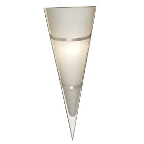 Eglo  87791A Pascal-1,  Nickel/Frosted Opal, 1-Light Wall/Ceiling Light Fixture