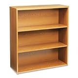 1980 Series Laminate Bookcase, 3-Shelf, 36w x 41h, Medium Oak