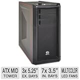 Thermaltake Element G VL10001W2Z No PSU with Mesh Window Mid Tower Gaming Case (Black)