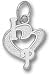 Philadelphia Phillies Solid Sterling Silver ''I Heart P'' 1/2'' Pendant