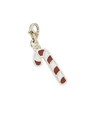 Rembrandt Charms Candy Cane with Color Charm with Lobster Clasp