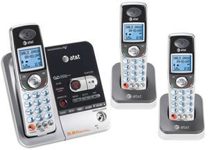 AT&T 5.8GHz DSS 3 Titanium and Metallic Charcoal Handset Answering System (AT72308)