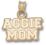 Texas A&M Aggies Solid 10K Gold ''AGGIE MOM'' Pendant