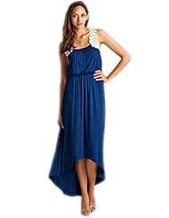 High-Low-Hem Lace Maxi Dress 