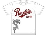 天龍源一郎Tシャツ 　Ｒｅvolution 昇り龍　白/赤（LL） revolution