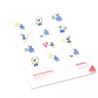 1950s Animal Sticker Set