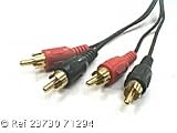 Gold Plated 2 Phono/2 Phono Audio Video Lead 2m