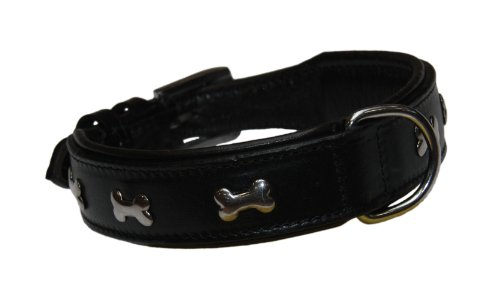 Nobby 78477-99 Leder Halsband \"CERRO\" L: 45 cm, B: 30 mm, schwarz-braun Preisvergleich