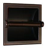 Oil Rubbed Bronze Recessed Toilet Paper Holder - Includes Rear Mounting Bracket