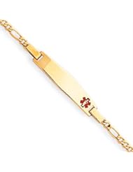 14k Gold Medical Jewelry Childrens Bracelet