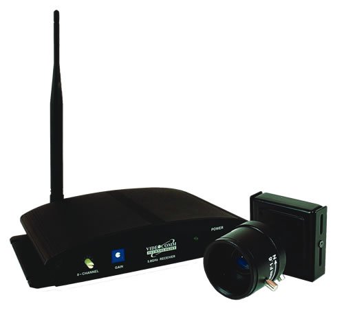 VideoComm 5.8GHz 8-Channel Selectable 470 Lines Res Color 4-9mm Varifocal CCD Camera & Receiver Kit