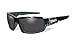 DVX by Wiley X -DETOUR- SUN & SAFETY GLASSES- GREY LENSES/BLACK & WHITE STREAK FRAME