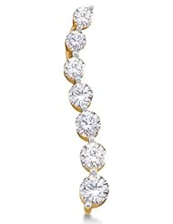 1.0 cttw. Diamond Journey Pendant 14K Yellow Gold