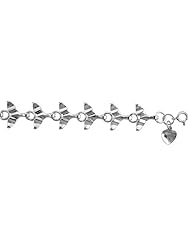 Sterling Silver Whale Tail Charm Bracelet