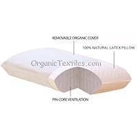 STANDARD SIZE - Natural Latex Pillow With Organic Cotton Outer Covering