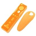 LUPO Silicone Skin Case For Nintendo Wii Innovative Controller Remote And Nunchuk (Orange)