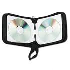CD DVD Wallet with Wrist Loop Strap, 24 CD DVD Capacity, Black Nylon by INNOVERA