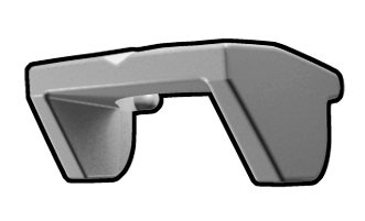 Buy Light Gray Phase I Sun Visor - LEGO Compatible Minifigure Piece Best Price.