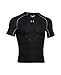 Under Armour Mens HeatGear ArmourVent Shortsleeve Compression Shirt, Black/Steel, Medium
