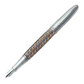 Porsche Design P3110 Stainless w  Gold Fountain Pen