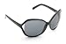 Boulevard Plastic Frame Sunglasses with Open Temple, Black Frame/Smoke Lens, Large
