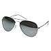 zeroUV - Original Classic Metal Standard Aviator Sunglasses - Nickel Plated Frame (Silver / Mirror)