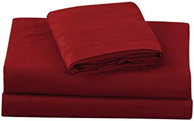 Mianti Luxury Bed Sheet Set - Solid Sheets- 1800 Classic Collection 100% Microfiber Super Silky Soft - Wrinkle Free, No Fading, Vibrant color - Deep Pockets - Highest Quality Fitted, Flat Sheets, Pillowcases - Bedroom, Guest Room, Children Room,Rv, Vacation Home, Hotel, Easy Care