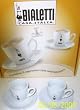 Bialetti Casa Italia Porcelain Espresso Cups & Saucers. Set of 6