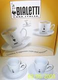 Bialetti Espresso Cups and Saucers. Set of 6