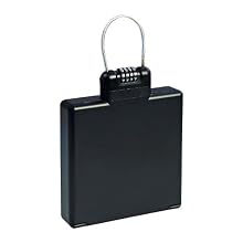 MMF Industries Mobile Security ICASE with Liner Combination Lock, 5 5/8 x 5 7/8 x 1 1/4 Inches, Black(2648304)