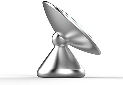 Car Mount Premium Metal Magnetic Cell Phone Holder 360 Degree Rotatable Universal for All Types of Smart Phone (silver)