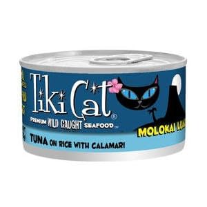Tiki Cat Molokai Luau - Tuna On Rice with Calamari (12 2.8oz cans) by 