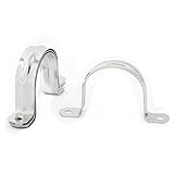 uxcell ホースバンド　サドルクランプ　クリップ　チューブ/パイプ用　U型　50mm直径　ステンレススチール　5個入り