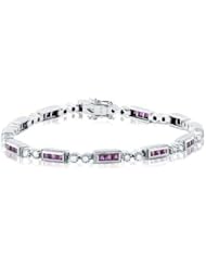 Effy Jewlery White Gold Ruby and Diamond Bracelet, 3.21 TCW