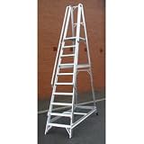 Aluminium Box Section Ladder - Two Section Push-Up 2x10 Rungs