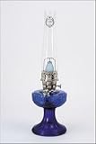 Aladdin Cobalt Blue Lincoln Drape W/Nickel Mantle Oil Lamp C6177N