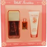 WHITE SHOULDERS by Evyan SET-EAU DE COLOGNE SPRAY 4.5 OZ & BODY LOTION 3.3 OZ & PARFUM .25 OZ MINI for WOMEN
