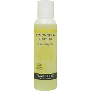 Lemongrass Body & Bath Oil with Vitamin E, Apricot & Jojoba - 4oz. (Made with organic ingredients)