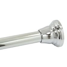 Zenith S-37661SSSB Finial Style Tension Mounted Shower Rod in Chrome