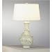 Sabrina Table Lamp in Mint Tint Glazed Ceramic with Translucent White Mont Blanc Shade