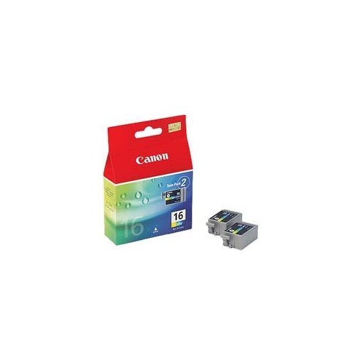 Canon - 9818A014 - Cartouche d'encre - BCI-16CL - 2 Cartouches Couleur - Blister sécurisé (pour iP90 / DS700 / 810) - Pour i70 / i80 / iP90/DS700/ DS810