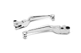 1996-2010 Harley Sportster Softail Dyna Road King Fat Boy Springer Classic XL 883 1200 Night Train Heritage Wide Glide Street Bob Dyna Low Rider Ultra Touring Billet Aluminum Chrome Brake and Clutch Skull Hand Grips Levers Left and Right One Pair Motorcycle