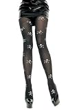 Nylon Opaque Tights With Printing ("Skull", "Bitch", "Slut") by Leg avenue
