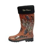 Apple Bottoms Christine Rain Boots in Cognac/Size6