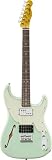 Fender Pawn Shop Series \'72 Electric Guitar Bundle with Strings, Pick Card, and Polishing Cloth - Rosewood Neck, Surf Green