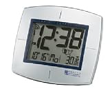 Larger image of Exactset Jumbo Wall Clock with Indoor/Outdoor Thermometer