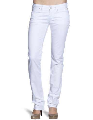 Replay Damen Jeans Niedriger Bund, Jennpez W401C .000.80052, Gr. 28/32, Wei&szlig; (001 optical  Preisvergleich